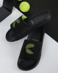 Dot Fusion Black Neon Men's Sliders