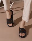 Drip Biodegradable Black Sliders- Men
