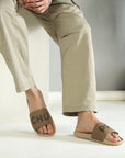 Strata Beige Sliders- Men