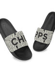 Bolt Biodegradable Black & Grey Sliders- Men