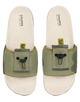 Blaze Olive Off-white Sliders
