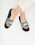 Stylish grey sliders with cushioned sole for men