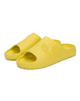 Side view of yellow Chupster on a white background