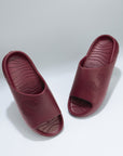 Pair of maroon Chupster on a white background