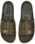 Turbo Olive Sliders for Men