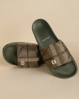 Turbo Olive Sliders for Men