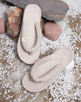 Plush Beige V-Straps -Women