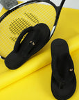 Plush Black V-Straps -Women