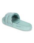 Puff Sky Blue Sliders -Women