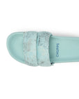 Puff Sky Blue Sliders -Women