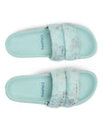 Puff Sky Blue Sliders -Women