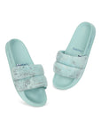 Puff Sky Blue Sliders -Women