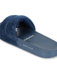 Puff Blue Sliders -Women