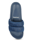 Puff Blue Sliders -Women