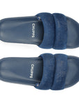 Puff Blue Sliders -Women