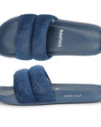 Puff Blue Sliders -Women