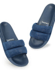 Puff Blue Sliders -Women