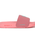 Chupps Serra Pink Sliders showing 14mm padded plush PU upper in pink.