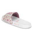 Grace White & Pink Sliders -Women