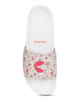 Grace White & Pink Sliders -Women
