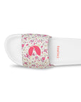Grace White & Pink Sliders -Women