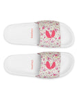 Grace White & Pink Sliders -Women