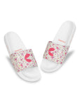 Grace White & Pink Sliders -Women