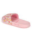 Grace Pink White Sliders -Women