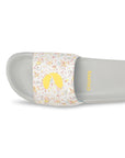 Grace White & Yellow Sliders -Women