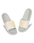 Grace White & Yellow Sliders -Women