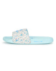 Grace White & Blue Sliders -Women