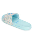 Grace White & Blue Sliders -Women