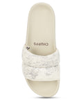 Puff Beige Sliders -Women