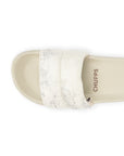 Puff Beige Sliders -Women