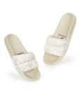 Puff Beige Sliders -Women