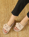Loop Beige Sliders -Women