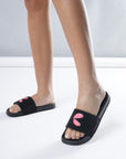 Serra Black Sliders - Women
