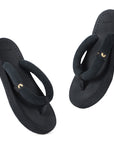 Plush Black V-Straps -Women