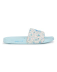 Grace White & Blue Sliders -Women