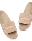 Stitch Beige Sliders -Women