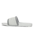 Minimal design men’s sliders in light grey for casual wear
