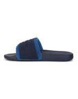 Minimal design men’s sliders in blue for casual wear