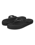 Wisp Black Braided V-strap - Women