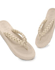 Wisp Cream Braided V-strap - Women