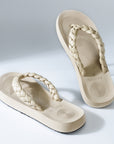 Wisp Cream Braided V-strap - Women