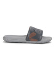 Side view of Astra men’s black biodegradable sliders with sleek design