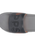 Comfortable men’s black slip-on biodegradable sliders with 6 mm foam strap
