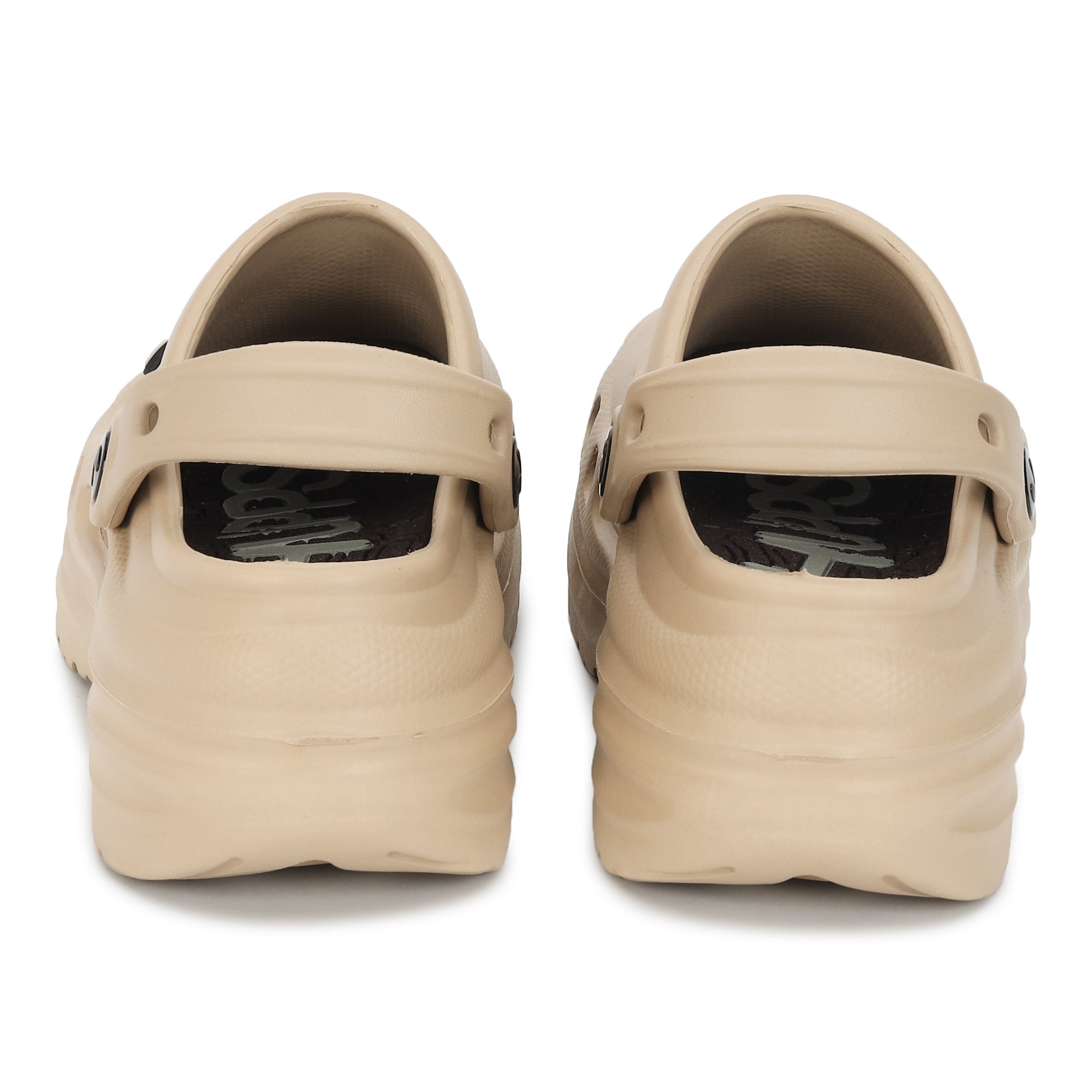 An adjustable heel strap allows for a secure fit, making them suitable for both indoor and outdoor use.