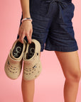 Eden Beige Clogs -Women
