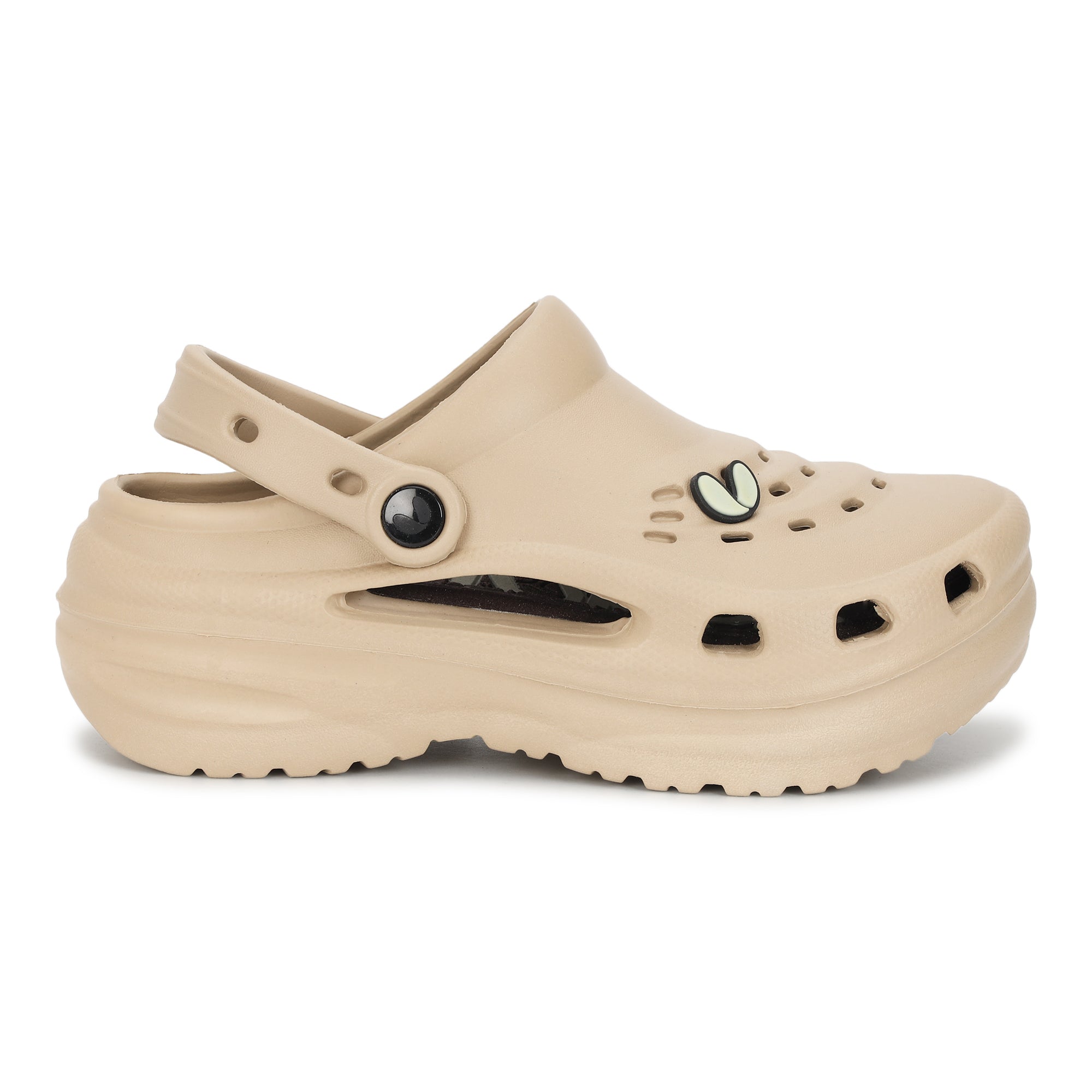 The neutral color and minimalist design offer a versatile, unisex appeal